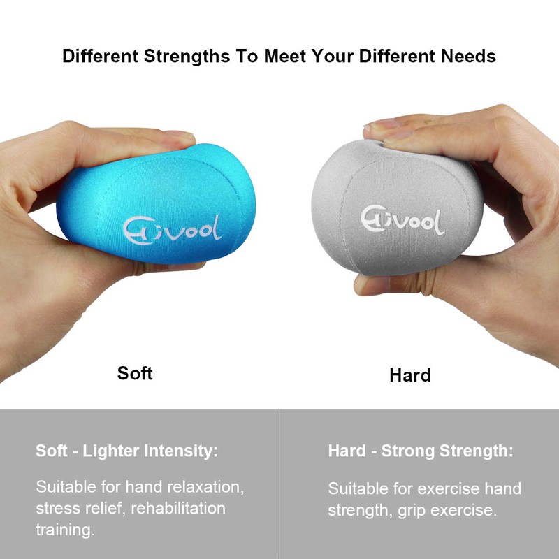 Hivool Hand Trainer Anti-Stress Balls, Grip Strength Trainer Set of
