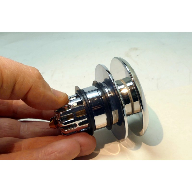 T.O.P. POP-UP SINK DRAIN STOPPER fits drains 1.25" silver Flower