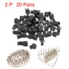 uxcell 20 Pairs 2.54mm 2 Pin Black Plastic Male Female