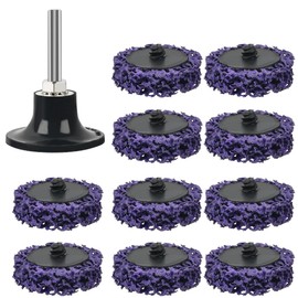 Pack of 10 Sanding Disc, Cleaning Disc, Coarse Cleaning Disc, 50 mm, 2 Inch CSD Disc, Surface Processing or Paint Removal, Polishing for Drilling, Roller Sanding Disc with Disc Pad Holder