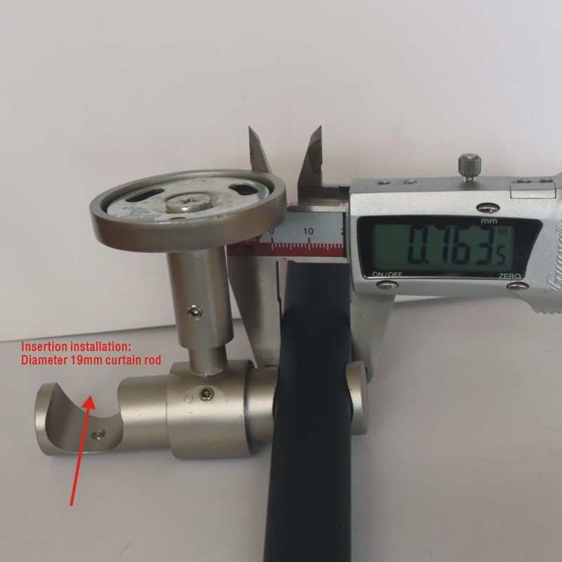 Refila 2 Pack Diameter 19mm(0.75 inch) Double Curtain Rod Bracket