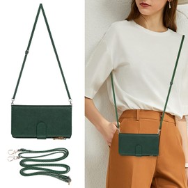 for Pixel 6 Zipper Wallet Case with Crossbody Wrist Strap SunYoo Case ケース 9 Card Holder Leather Cover Kickstand Lanyard Wristlet Women Men Coque for Google Pixel6 Porte Feuille -Green