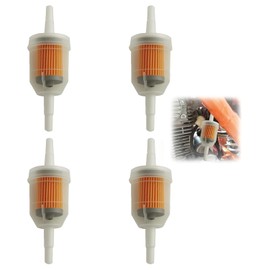 TAKONE Pack of 4 6 mm Petrol Filter Motorcycle Moped Lawn Mower - Fuel Filter with Magnet, Transparent Housing - Universal, Durable, Visible for Easy Maintenance