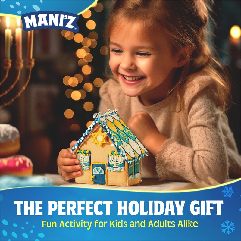 Do-It-Yourself Chanukah House Cookie Decorating Kit By Manischewitz, Easy Build