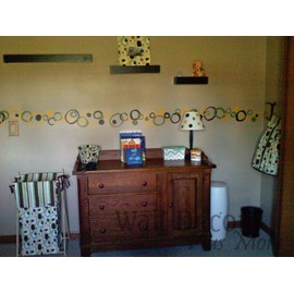 Funky Circles Rings & Dots Wall Vinyl Sticker Decal 50 Pieces 6inch & Smaller White