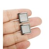 LOYALLOOK 8pcs Mens Carbon Fiber Cufflinks and Shirt Studs Set