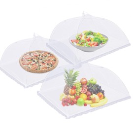 3 Pack Mesh Food Covers 19 inch, Large and Tall Food Covers, Pop-Up Mesh Food Covers Tent Umbrella for BBQs, Outdoors, Screen Tents, Parties Picnics