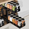 BOIVSHI Pull Out Spice Rack Organizer, 2-Tier Vertical Spice Rack,