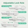 2 Pack 9" Flip Gate Latch Lock with Padlock Hole,Matte