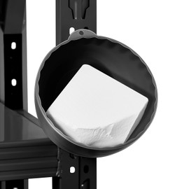 SiliFine Gym Chalk Bowl Container Magnetic Chalk Holder Weightlifting Workout Gym Multi Position Chalk Bowl for Gym Accessory(Black)