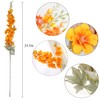 IPOPU Delphinium Flowers Artificial Flowers 6 pcs Orange Larkspur Flower