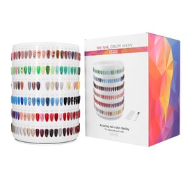 Gel Nail Color Display Wheel Rotatable 300 Colors Nail Sample Display Nail Color Show Tower Nail Polish Organizer with Marked Numbers, Detachable and Assemblable (CS300)