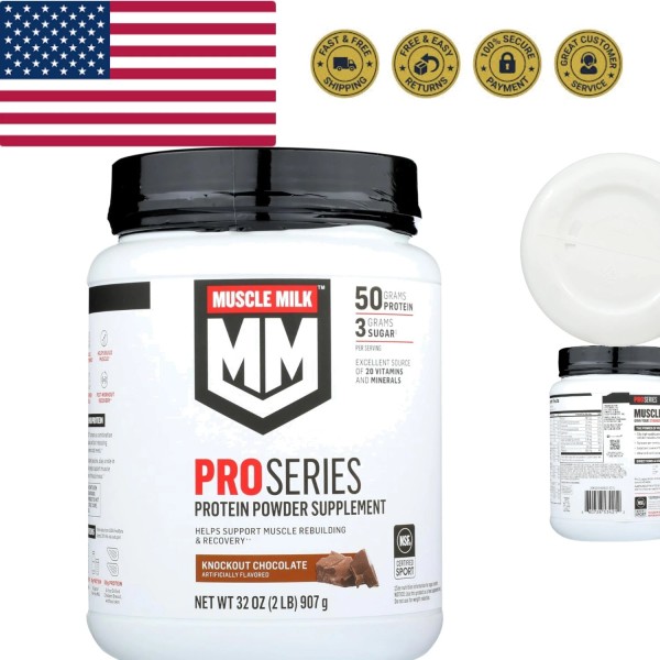 Unbranded Knockout Chocolate Protein Powder, 2lbs - 50g Lean Protein