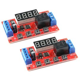 EC Buying 2Pcs 24V Time Delay Relay Module with Segment LEDs Display Programmable Multifunction Time Delay Relay Module 24V for Smart Home Automatic Control Multi Mode Relay Module