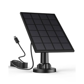 ieGeek Solar Panel for S1, Compatible with DC 5V Rechargeable Battery Powered Surveillance Cam
