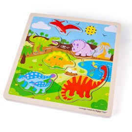 Bigjigs Toys, Dinosaurs Sound Puzzle, Wooden Toys, Sensory Toys, Wooden Sound Puzzle, Toddler Puzzles, Jigsaw Puzzles, Wooden Puzzles, Wooden Toys For 3 Year Olds