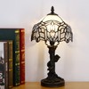 Small Tiffany Table Lamp Stained Glass Desk Lamp White Bending