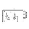 Yale YAH36D Horizontal Wall Lock with Whip, 2 Keys provided,