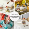 LANDNEOO 4 Pack Overnight Oats Containers with Lids and Spoons,