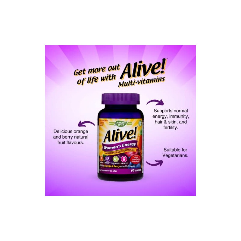 Alive! Women's Energy Multivitamins - 60 chewable Gummies