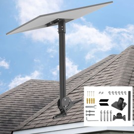 YDMADE Starlink Gen3 Mounting Kit, Adjustable Starlink Bracket Set Straight Pipe, Mounting Kit with Starlink Pipe Adapter, Starlink Pole Mount,Starlink Wall Mount, for Starlink Devices(Black)