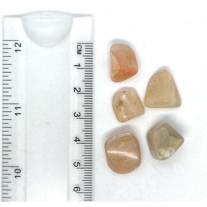 Moonstone Mini Crystal Tumbled Stones - 10 Pc