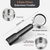WhaleSiper 51mm Bottomless Portafilter & Puck Screen, 3-Ear Stainless Head,