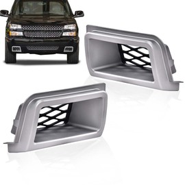G-PLUS Front Bumper Caliper Air Duct Compatible with 2003-2007 Chevy Silverado 1500 SS-Style Left & Right Pair (Gray)