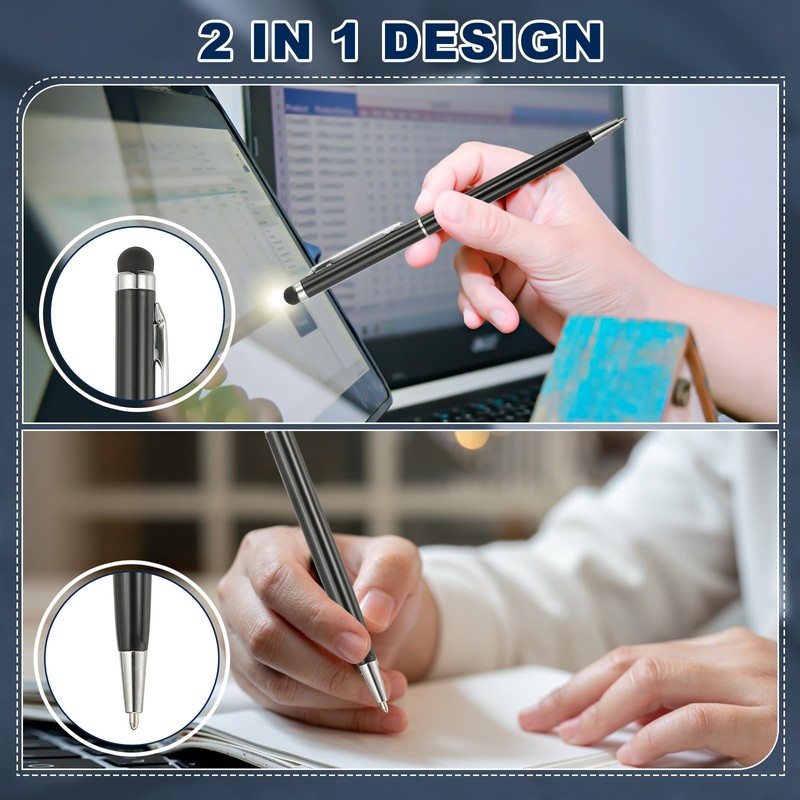 PATIKIL Ballpoint Pen with Stylus Pen 2 in 1 Metal