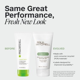 Paul Mitchell Straight Works Hair Gel, Smoothing Styler, Add Shine, For Frizzy Hair, 5.1 fl. oz