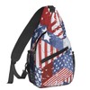 NiuKom Watercolor USA Flag Sling Bag for Women Crossbody Shoulder