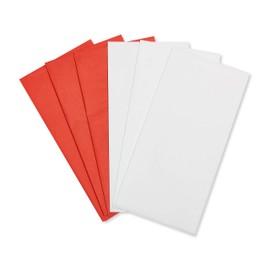 American Greetings 125 Sheets 20 in. x 20 in. Bulk Red and White Tissue Paper for All Occasions