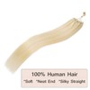 XUANHEFA Human Hair Ring Loop Hair Tip Extensions Remy Hair
