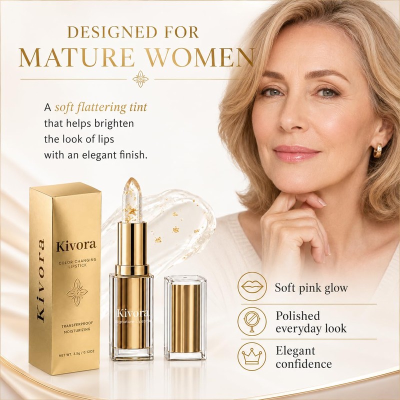 Kivora Lipstick for Older Women Kivora Colour Changing Lipstick