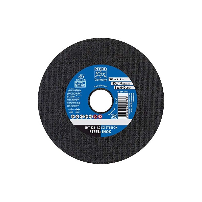 Pferd 61326406 A46QSG-I Cut-Off Wheel, Multi-Colour, 178 x 1.6 mm