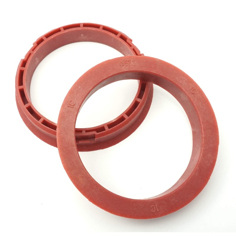 RONAL 4x Centring Rings 68.0-57.1/68 to 57.1 Red Compatible with