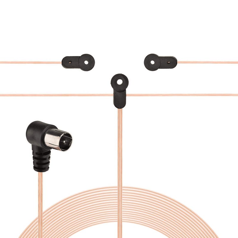 Chaslean FM Antenna Indoor High Sensitivity T-Type/Y-Type 75 Ohm Dipole