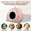 Warm Rabbit Hideout, Washable Strawberry Fleece Hut for Guinea Pigs