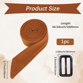 GORGECRAFT 1.69m Women's Wool Coat Belt with Buckle Faux Woolen Cinch Tie Belt Replacement Trench Coat Belts Overcoat Waist Band Brown Wrap Belts Wide Robe Waist Band for Trench Coat Jacket