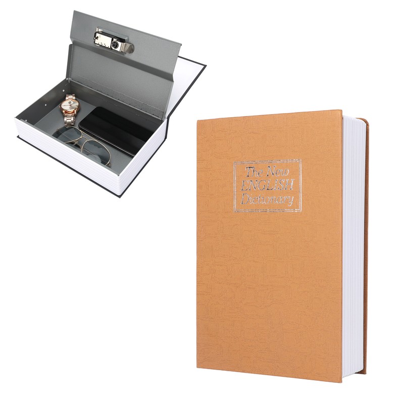 Book Safe Case Simulation Portable Safe Storage Box with Combination