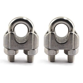 M14 Wire Rope Clamp 304 Stainless Steel Cable Clamp U-Bolt Attachment (Pack of 2)