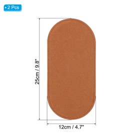 PATIKIL Felt Base Shaper 10x5 Inch, 2 Pcs Bag Bottom Shaper Pad Purse Liner Board Insert Oval for Handbags Tote Crossbody Bag Backpack, Dark Brown