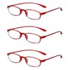 Calabria 718 Flexie Oval Reading Glasses +0.50 Red (3pack) Men/Women