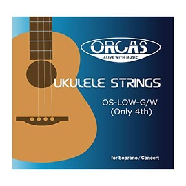 ORCAS OS-LOW-G/W LOW-G Rose Strings Strings 80cm Soprano Concert Tenor Ukulele Compatible