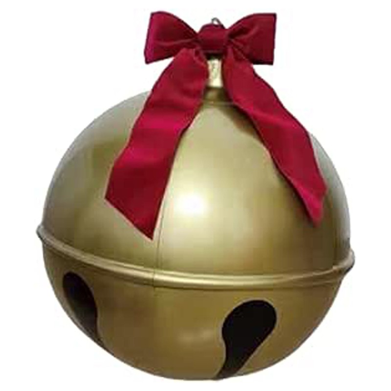 23.6 Inches Inflatable Christmas Ball PVC Large Jingle Bell Bow