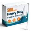500 Count Plastic Knives Heavy Duty, Clear Plastic Knives Disposable