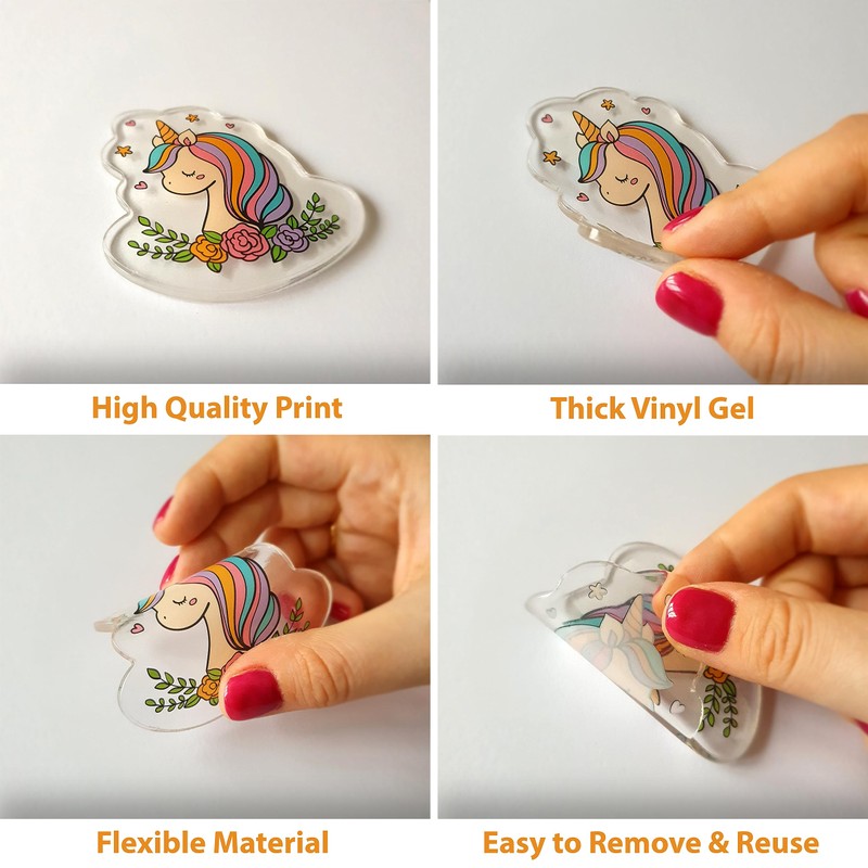 WALPLUS Gel Clings Removable Reusable for Kids Toddlers Classroom Nursery