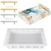 13.5"X9.5"X1.9" Large Silicone Tray Molds for Epoxy Resin, Deep Rectangle