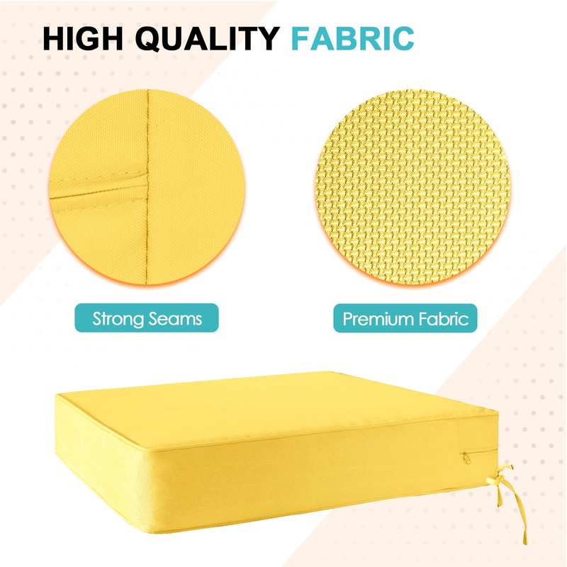 EAGLE PEAK Outdoor Deep Seat Patio Seat Cushion Set, 25