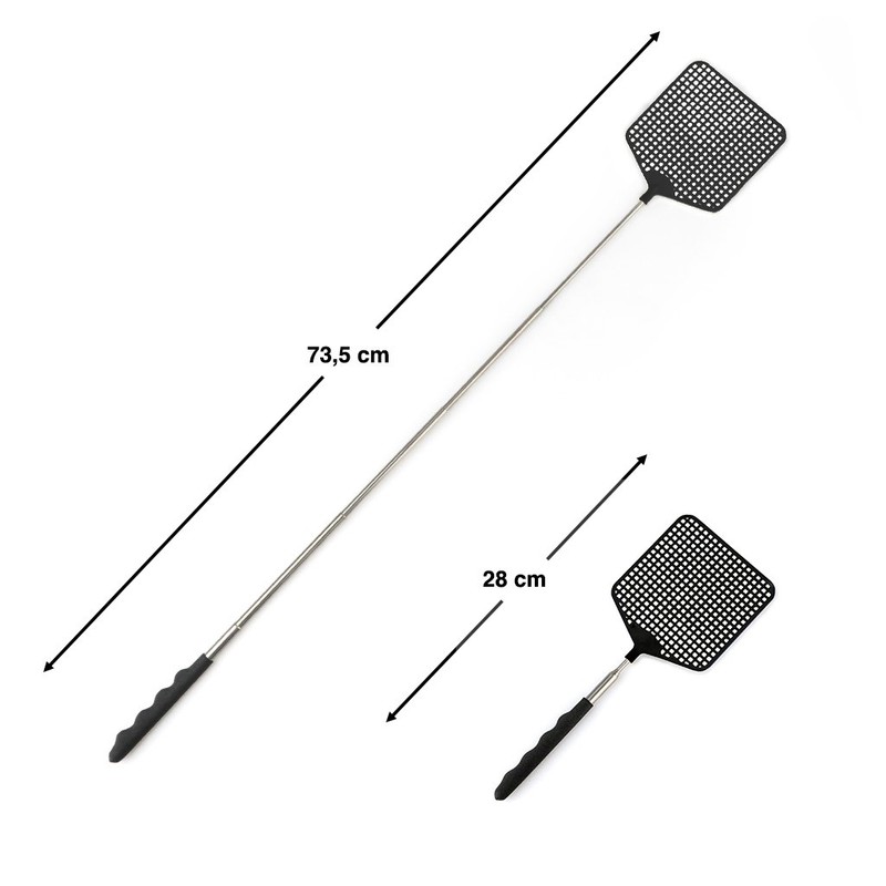Balvi Zooom Fly Swatter Colour Black Extendable up to 73.5